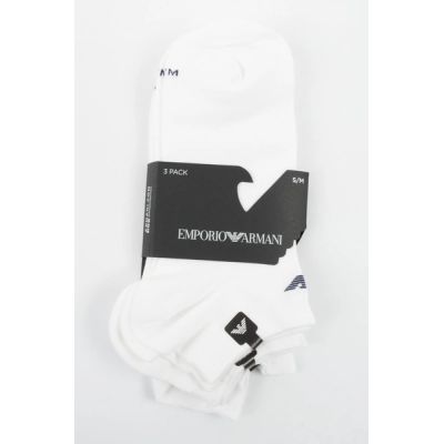 5. Emporio Armani Calza ankle socks cotton white comfortable 3-pack