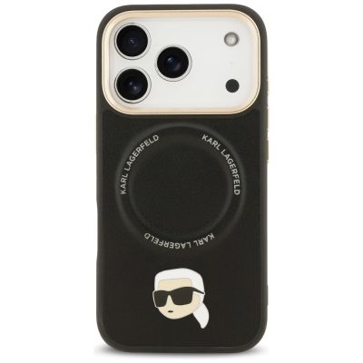 3. Karl Lagerfeld Big Strap Karl Metal Logo MagSafe Case for iPhone 17 Pro - Black