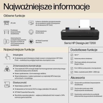 2. HP Designjet T250 Printer, 24-inch, 2025 Release