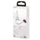 11. BASEUS USB-C to Lightning Cable 20W, 5A, 1m (White)