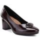 Burgundy patent leather pumps on a block heel Potocki JE19511
