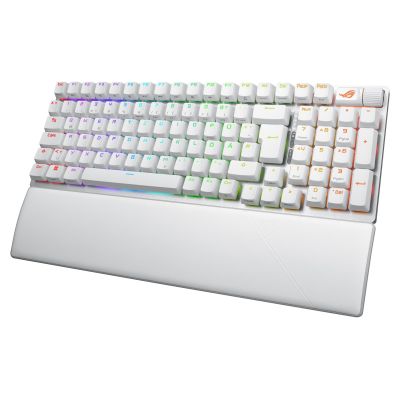 2. ASUS ROG Strix Scope II 96 Wireless Gaming Keyboard USB + RF Wireless + Bluetooth QWERTZ German White