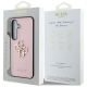 8. Guess Grained Big 4G Logo Small Classic Logo case for Samsung Galaxy S25 pink