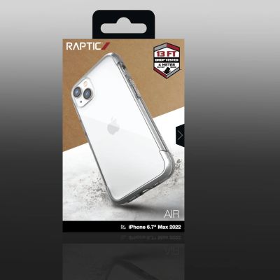 3. Raptic X-Doria Air Case for iPhone 14 Plus armored cover silver