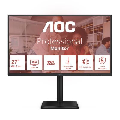 AOC E4 Q27E4CV Computer Monitor 68.6 cm (27") 2560 x 1440 px Quad HD LED Black