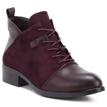 Women's suede insulated ankle boots, burgundy, M.Daszyński MR2458