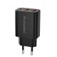 Wozinsky CWCUCB 30W USB-C / 2 x USB-A Wall Charger - Black