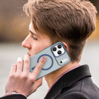 7. Magnetic Abrasive iPhone 17 Pro Case Compatible with MagSafe - Matte Blue