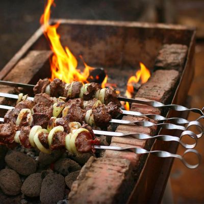 3. MAESTRO REUSABLE KEBAB SKEWERS 45 CM, 6 PCS.