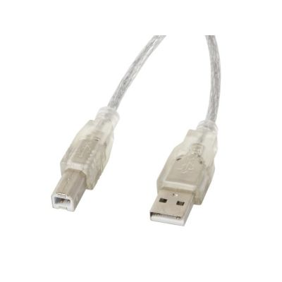 Lanberg CA-USBA-12CC-0018-TR cable (USB 2.0 M - USB 2.0 M; 1.8m; transparent)