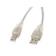 Lanberg CA-USBA-12CC-0018-TR cable (USB 2.0 M - USB 2.0 M; 1.8m; transparent)