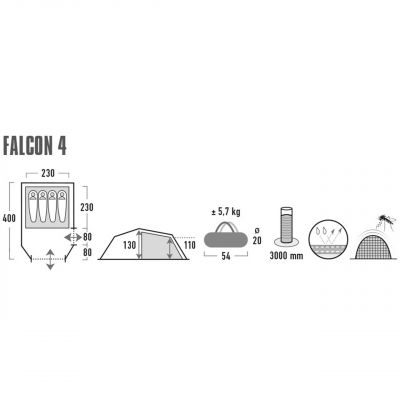 8. High Peak Falcon 4 tent 10327