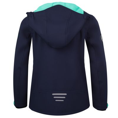2. TrollKids Girls Trollfjord Jacket navy/mint softshell jacket for girls (175-132)