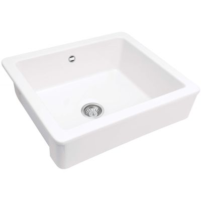 Single-bowl ceramic farmhouse sink