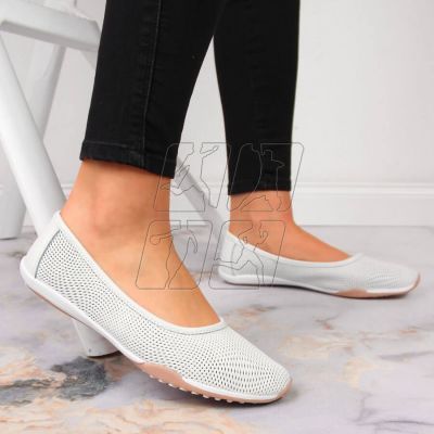 5. Leather openwork ballerinas Filippo W PAW322 white