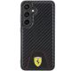 3. Ferrari Carbon Stitched Bottom case for Samsung Galaxy S24 - black