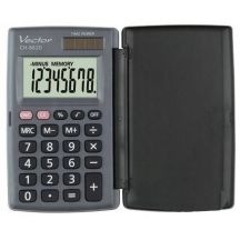 Vector KAV CH-862D Flip Pocket Calculator, Gray