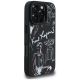4. Karl Lagerfeld Grained Pattern & Logo MagSafe Case for iPhone 16 Pro Max - Black