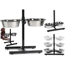 DOG AND CAT BOWL STAINLESS STEEL ON STAND 1.8L 2 PCS