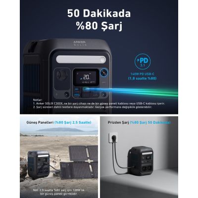 6. Anker Solix C300X 288Wh 300W Portable Power Station