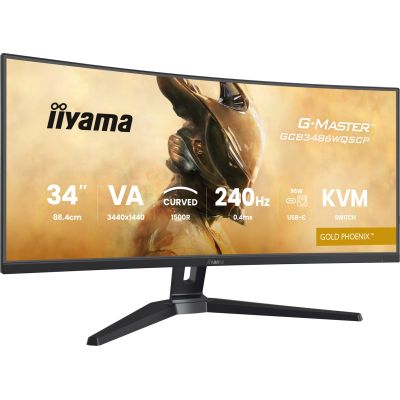 28. iiyama GCB3486WQSCP-B1 monitor 34" VA 3440x1440 500cd/m2 0.4ms 2xHDMI 2xDP USB