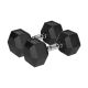 2. HEX 2x15 kg rubber-coated cast iron dumbbells REBEL ACTIVE