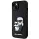2. Karl Lagerfeld Saffiano Karl & Choupette Case for iPhone 13 / 14 / 15 - Black