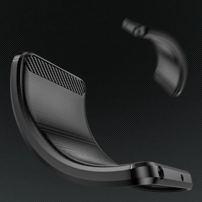 4. Carbon Case case for Infinix Hot 12 Play NFC / Hot 12 Play flexible silicone carbon cover black