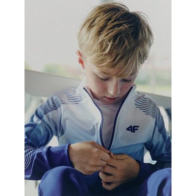 9. Regular sports sweatshirt without hood for boys 4F 4FJRSS26TFSWM1043-90A