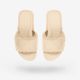 6. Kubota flip-flops with velcro and beige fur K24AW-100-001-03-1