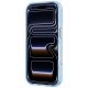 5. Guess IML Leopard Glitter Triangle Logo MagSafe Case for iPhone 17 Pro / 18 Pro - Blue