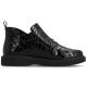 2. Women's patent leather ankle boots crocodile black Rieker 71150-00