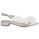2. Transparent women’s sandals with silver embellishment D&A MR62-9072