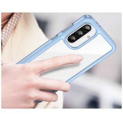 5. Outer Space Case for Samsung Galaxy A56 Cover with Flexible Frame - Blue