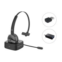 Conceptronic POLONA03BDA Headphones/Headset Wireless Headband Office/Call Center Bluetooth Charging Base Black
