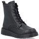 Women's leather ankle boots with platform, black, Rieker 70410-00