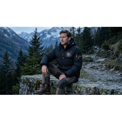 7. Men’s parka Geographical Norway VERVEINE BLACK DB MEN 005 (WU5933H/GN-BLACK)
