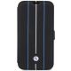 2. Case BMW BMBKP14L22RVSK iPhone 14 Pro 6.1" black/black bookcase Leather Stamp Blue Lines