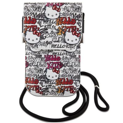 2. Hello Kitty Leather Tags Graffiti Cord bag - beige
