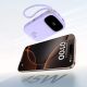 7. Baseus EnerFill FC31 20000mAh 45W Power Bank with Display with USB-C and Lightning Cables - Purple