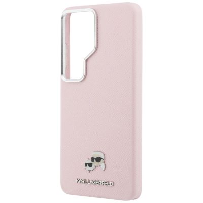 6. Karl Lagerfeld Saffiano KC Metal Logo MagSafe Case for Samsung Galaxy S26 Ultra - Pink