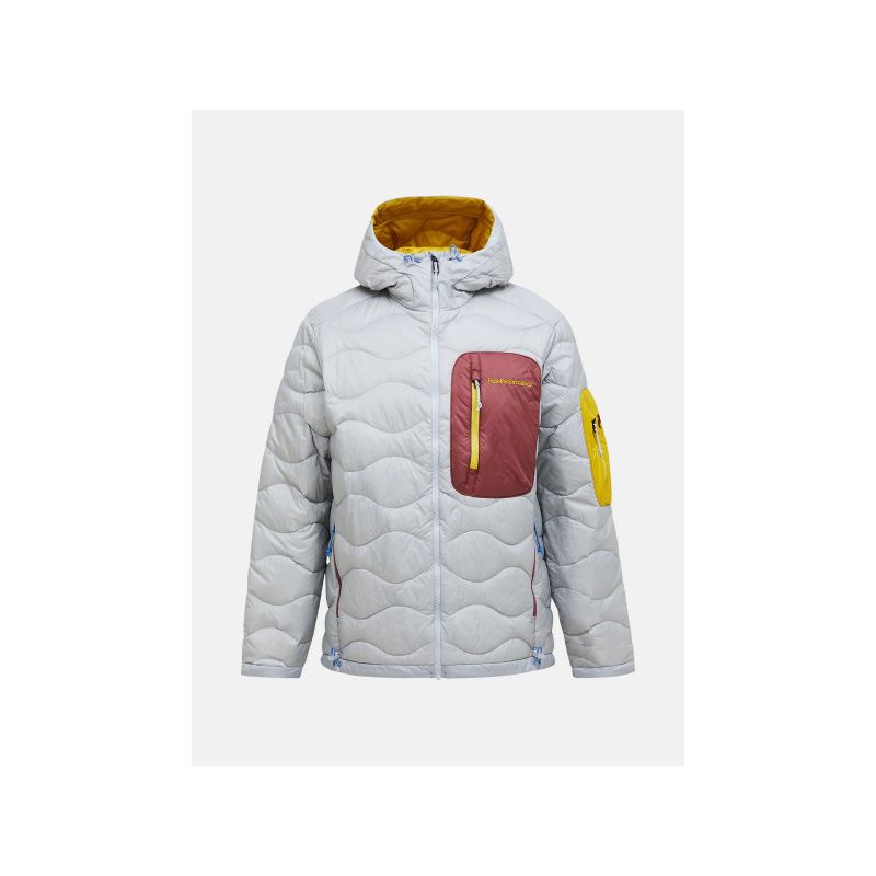Men's down jacket PEAK PERFORMANCE M Helium Utility Down Hood Jacket color gray