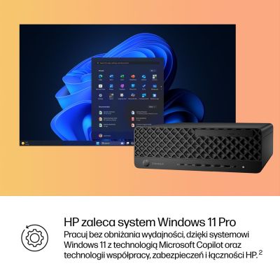 227. HP EliteDesk 8 SFF G1i AI Intel Core Ultra 5 235 16GB DDR5-SDRAM 512GB SSD Windows 11 Pro PC AI PC Black