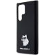 6. Karl Lagerfeld Silicone Choupette Metal Pin case for Samsung Galaxy S23 Ultra - black