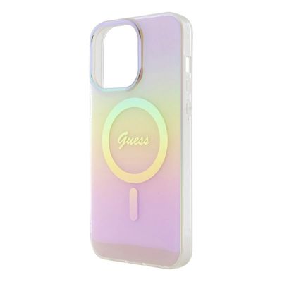 6. Guess GUHMP15XHITSP iPhone 15 Pro Max 6.7" pink/pink hardcase IML Iridescent MagSafe