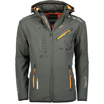 4. Men’s Softshell Jacket Geographical Norway ROYAUTE DGREY-ORANGE GTX MEN 068 (WW4643H/GN-DARK GREY / ORANGE)