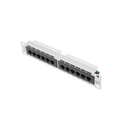 3. Lanberg PPU6-9012-S Patch Panel (1U; 10"; Cat 6; UTP; 12xRJ-45)