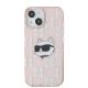 3. Karl Lagerfeld IML Choupette Head & Monogram case for iPhone 14 / 15 / 13 - pink