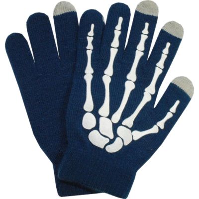 WHITE AND NAVY SMARTPHONE GLOVES SEMI LINE