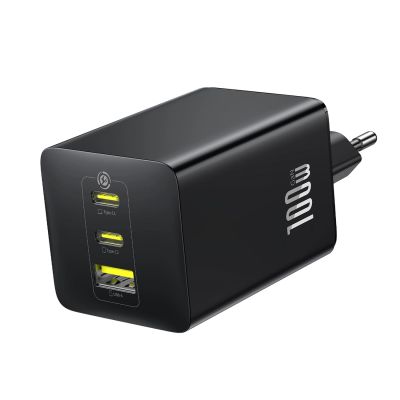 3. Baseus EnerFill FE11 100W Wall Charger 2 x USB-C + USB-A - Black